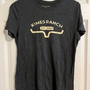 Kimes Ranch Charcoal Tee with Cream Logo